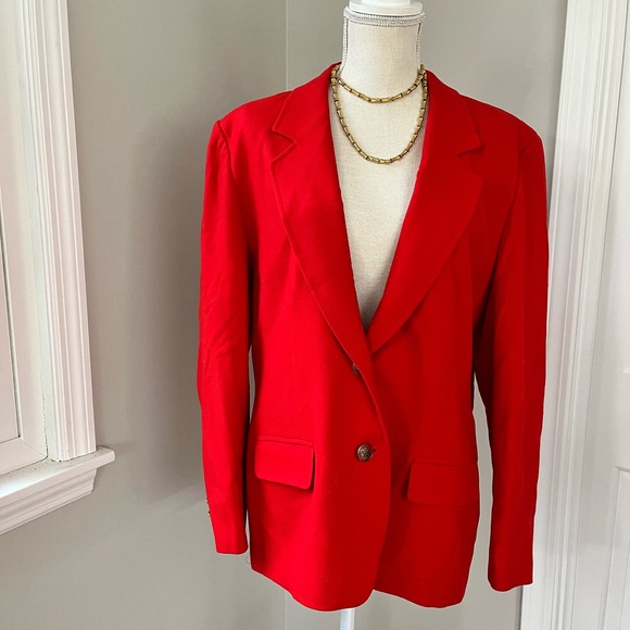 Pendleton Vintage Red Wool Blazer - Picture 1 of 8